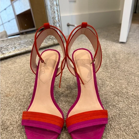 Aldo Vibrant Red and Pink Heels - Picture 2 of 4